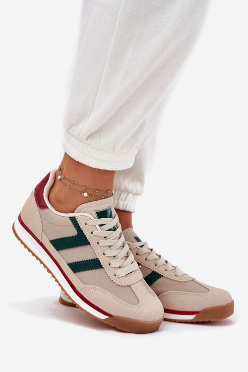 Nízké Dámské Tenisky Tmavě Béžové Rulaana