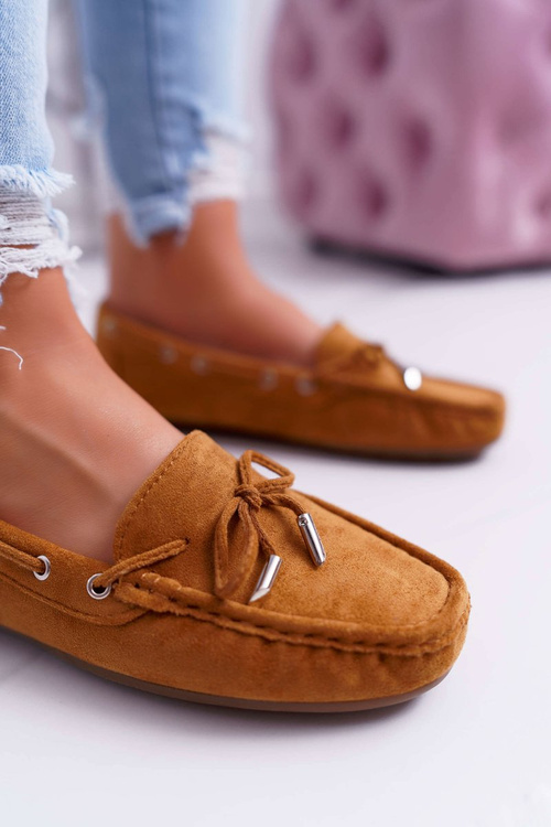 Dámské Mokasíny Komfortní Eko-semiš Camel Memfi