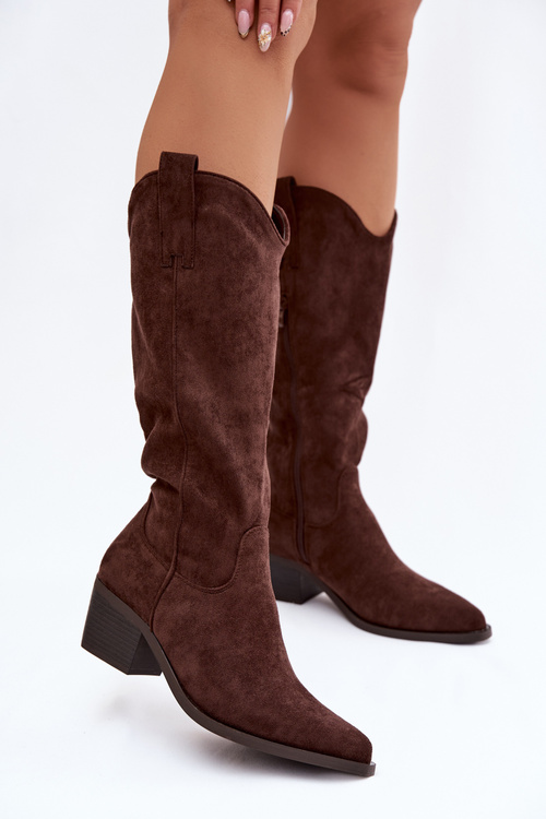 Kozačky Kovbojky Dámské Čokoládové Jazelle