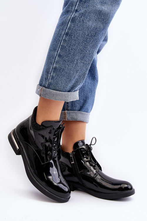 Dámsky byt -vysoký -prikopáva Lu Boo Black topánky