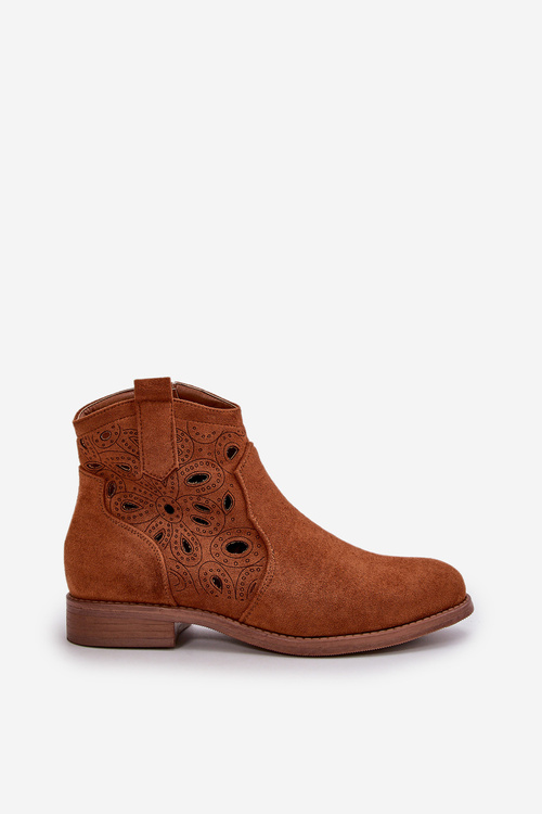 Dámské botky s perforací na zip Camel S.Barski HY42-081