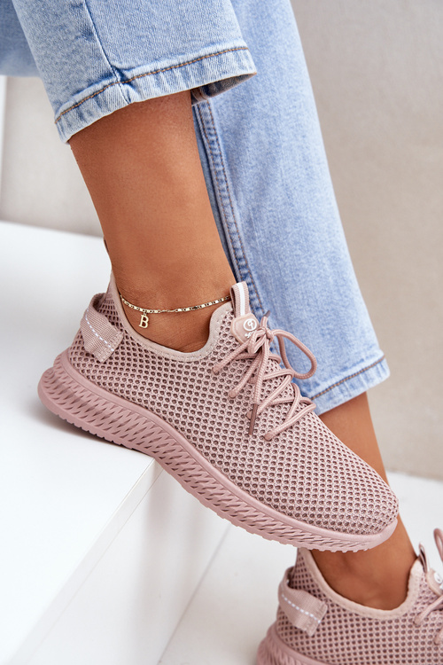 Síťované Slip-on Sportovní Boty Pro Ženy Růžové Harice