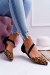 Lu boo balerína v Spitz Suede Leopard Carana