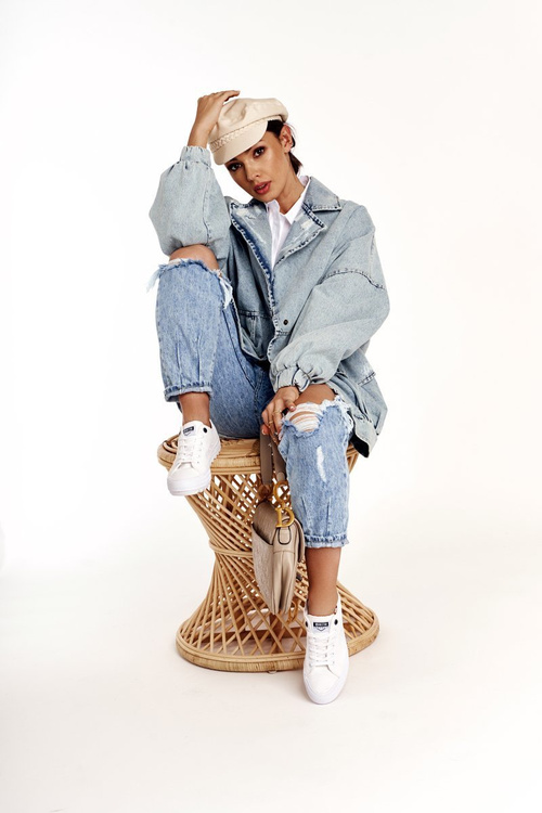 Dámské Tenisky Na Velké Podrážce BIG STAR FF274248 Bile