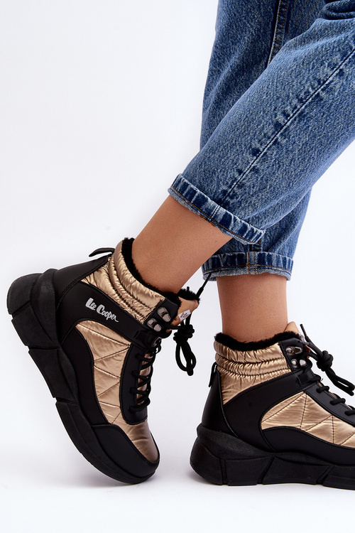 Ocieplané Dámské Botky Na Platformě Lee Cooper LCJ-23-44-1986L Zlaté