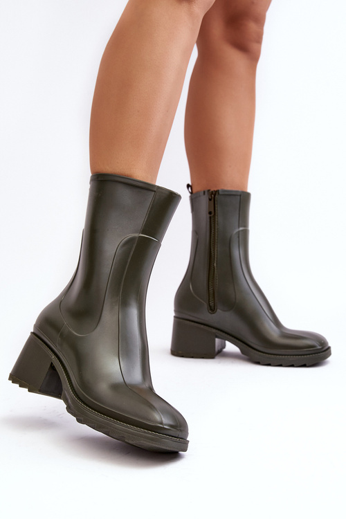 Dámske matné topánky tmavozelená Bertaida