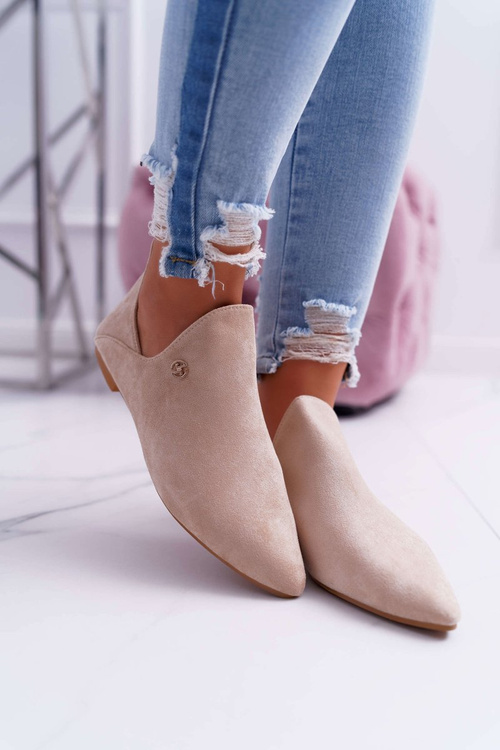 Lu Boo Boty s Výřezy béžové Chelsea