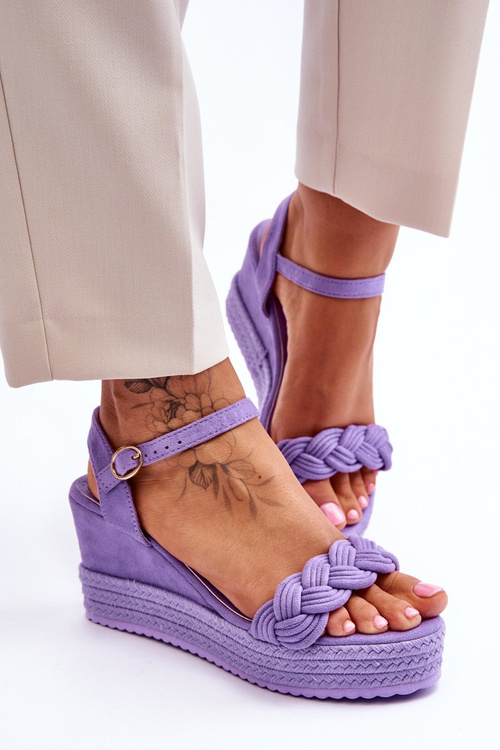 Klasické semišové sandále pre kliny Denisse Violet