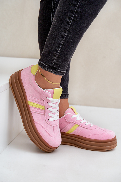 Dámské Tenisky Na Platformě Růžové Dravinnia