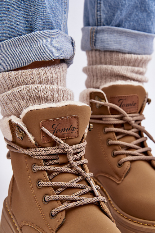 Dámske kožené topánky s hnedou ovčou kožou lynvia