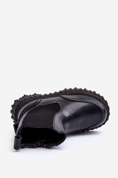 Dětské zipové boty s vystýlkou černé Jolynn