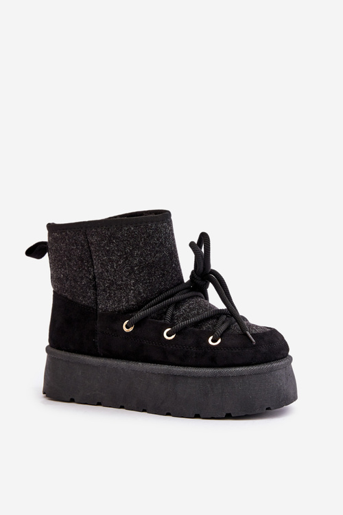 Sněhule S Šňůrkou Na Platformě Černé Mavora