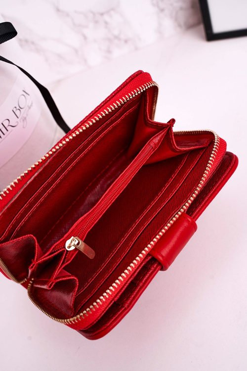 Elegantní Dámská Peněženka Se Zipem Červená