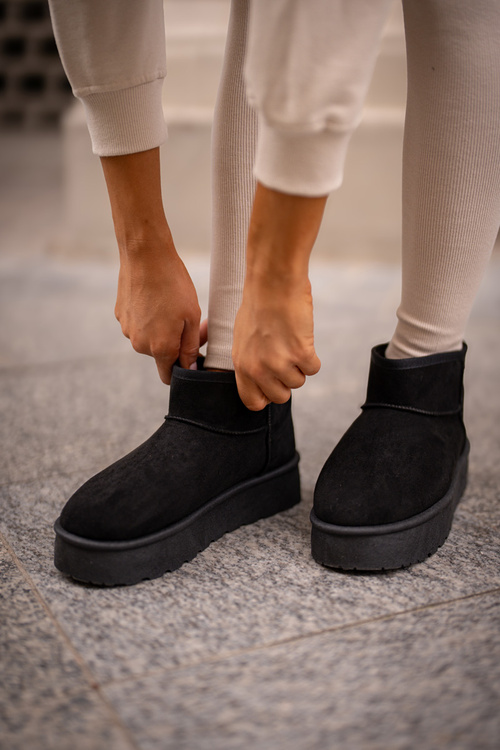 Nízké Sněhové Boty Na Platformě Big Star OO274A099 Černé