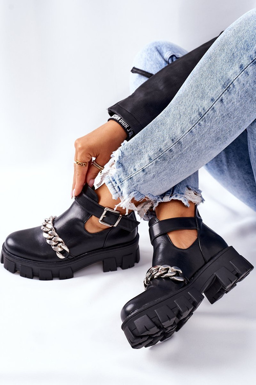 Dámské boty s řetězem Černé Torment