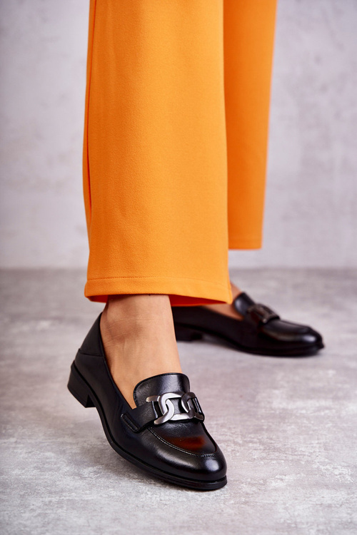 Módní kožené mokasíny Černe Trine