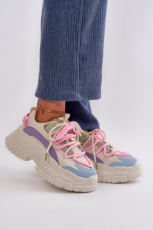 Dámske tenisky na masívnej podrážke multikolor Nevela