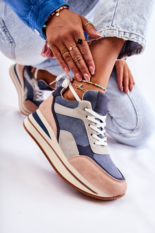 Dámske semišové športové topánky modrošedá Elisse