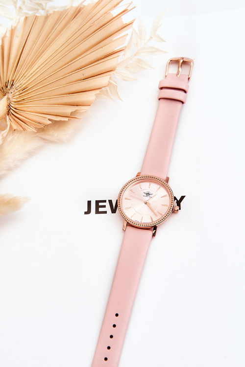 Dámské hodinky Michael John Classic s páskem Růžový