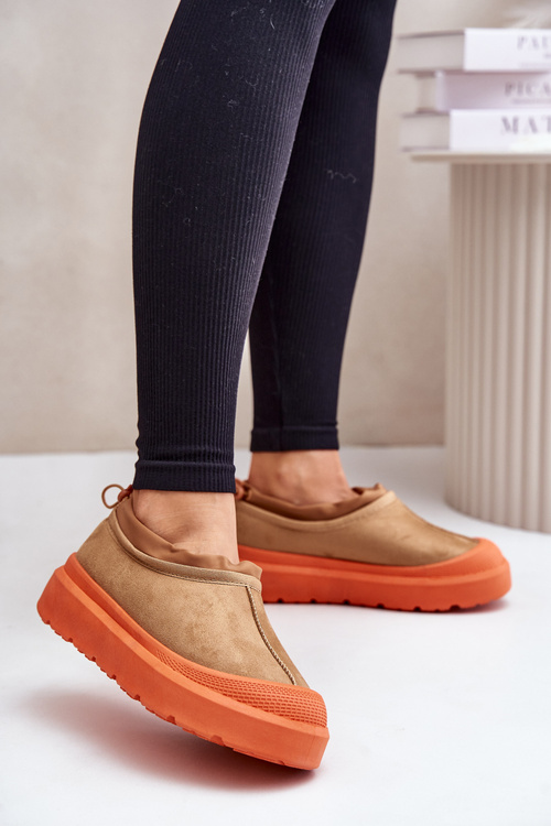 Dámske Snehule Na Platforme S Nízkym Zvrškom Camel Izamine