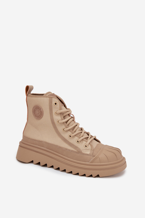 Vysoké Dámské Tenisky Zateplené Big Star OO274A356 Béžové