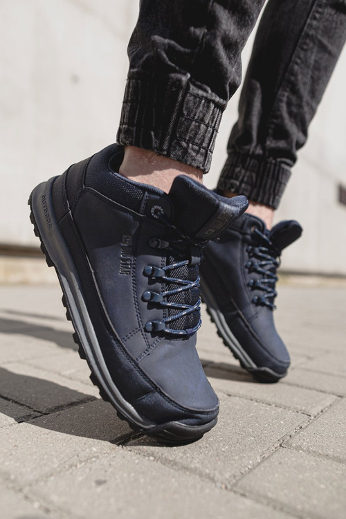 Trekking mládežnícke topánky veľká hviezda High Outdoor Navy Blue EE274817