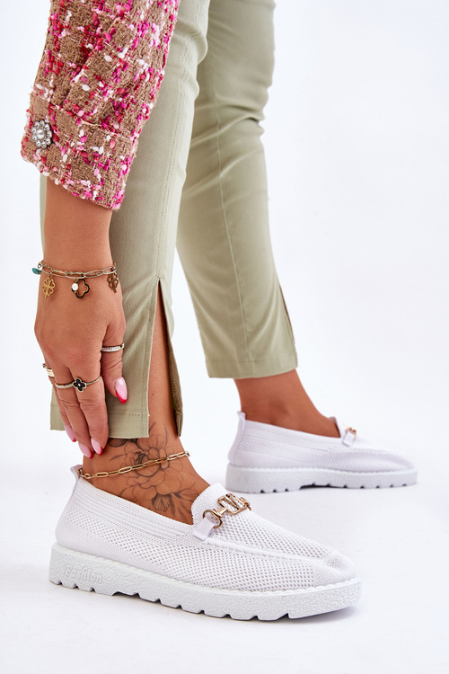 Dámské nazouvací tenisky se zdobením Bílé Alena