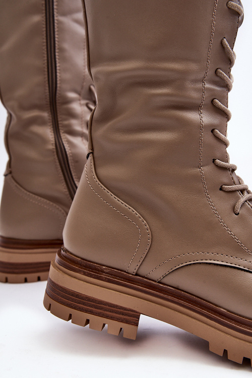 Dámské polobotky s podpatkem Beige Elavettsa