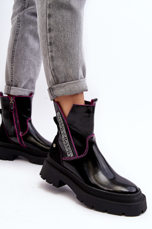 Kožené dámské botky Maciejka 06236-15 Černé