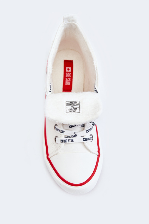 Klasické vysoké zateplené tenisky Big Star KK274597 bílé