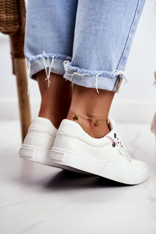 Dámské Kožené Tenisky Big Star GG274060 Bílé