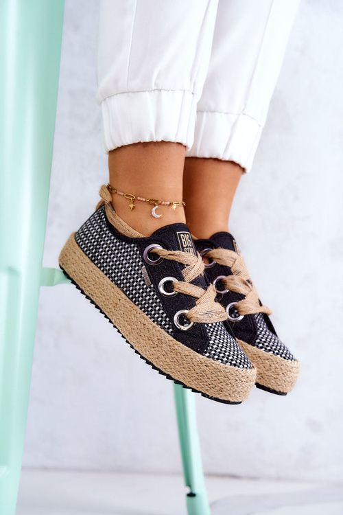 Dámské pletené tenisky Big Star JJ274393 Černá