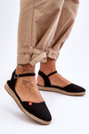 Dámske espadrilly na čiernej platforme Big Star FF274526