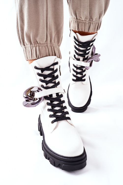 S. Barski Dámské Kotníkové Boty Bilé Jensen