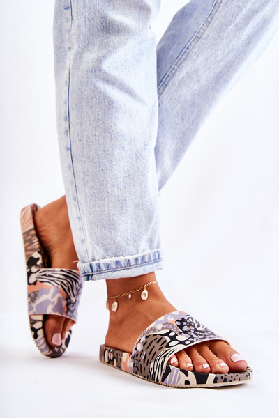 Voňavé gumové pantofle ZAXY JJ285098 Černá a béžová