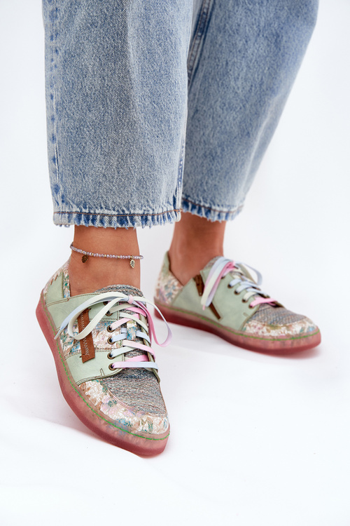 Kožené Dámske Poltopánky Maciejka 06791-09 Svetlozelené