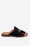 Dámske topánky Suede Lewski 3226 Black Flip -flops