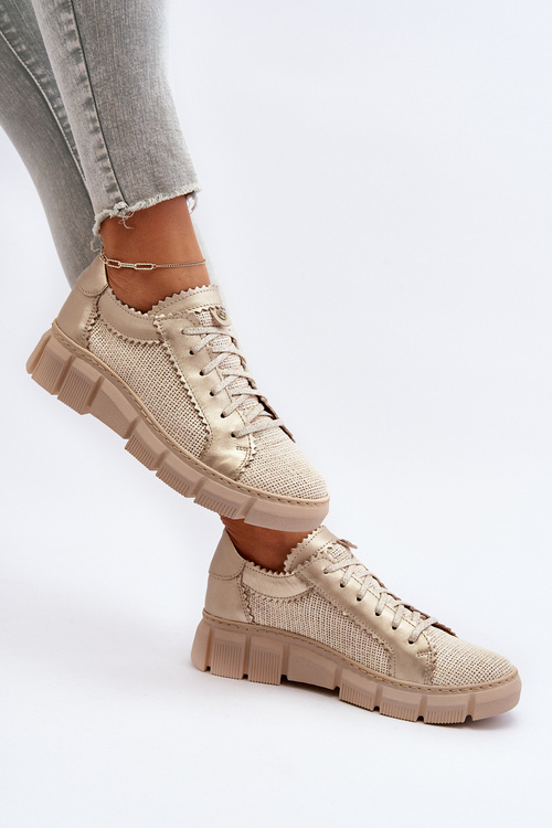 Dámske kožené topánky Maciejka 05850-22 Svetlo béžové