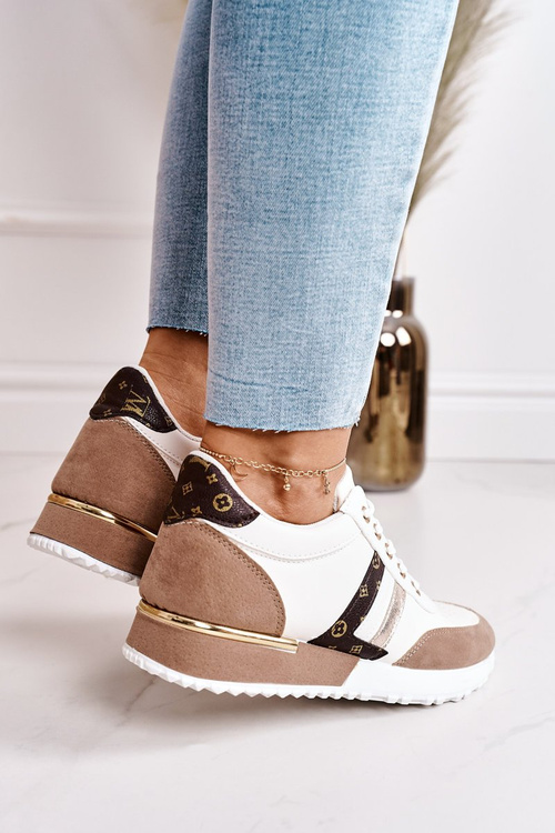 Dámská Sportovní Obuv Sneakersy Bile-Khaki Lifestyle
