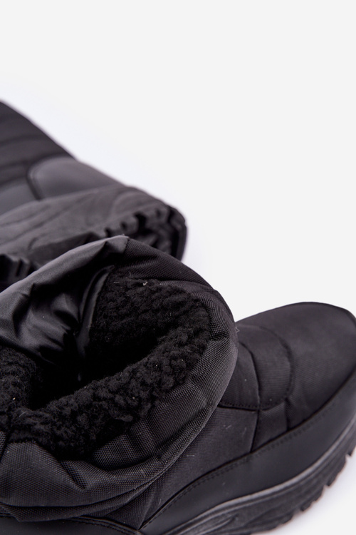 Pánské Sněhule Na Zip Zateplené Kožešinou Černé Linnora