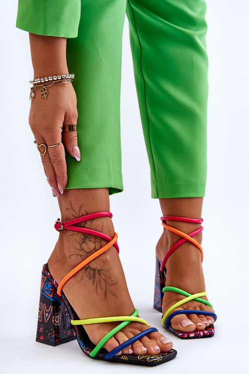Módne vysoké podpätky Josette Multicolor