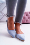 Lu Boo semišové baleríny Modre Better