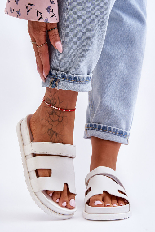 Dámské Klasické Sandály Bíle Molie