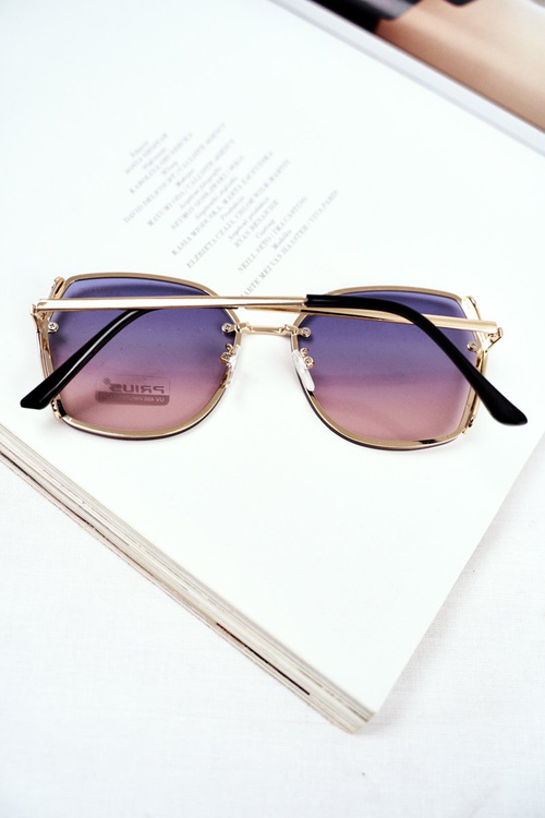 Sluneční Brýle Prius PRE-38 Zlaté Růžové Modrá Přechod Lesk