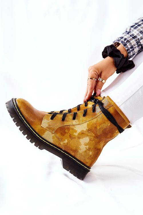 Dámské kotníkové boty Maciejka žluté 01609-47