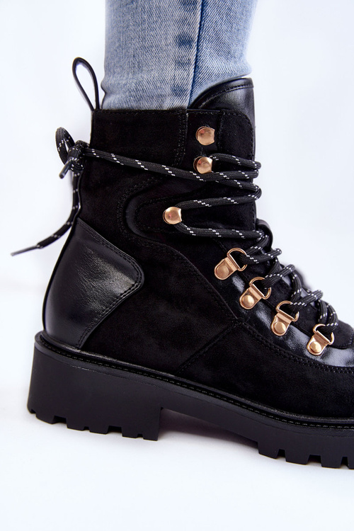 Ženské izolované čipky -upové topánky Čierne Jesse