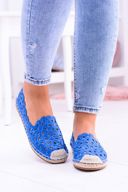 Lu Boo dámské baleríny černé espadrilly v květinách Macarena