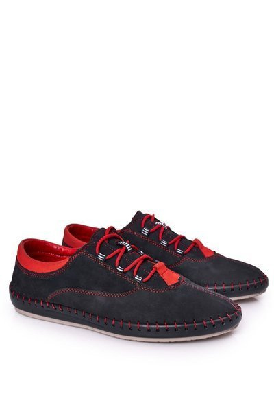 Pánska námornícka modrá kožená topánky