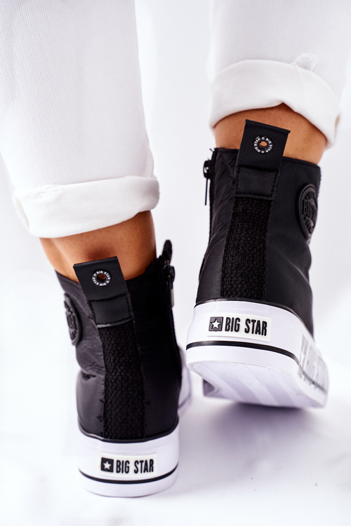 Vysoké Tenisky Na Platformě Big Star II274012 Černé