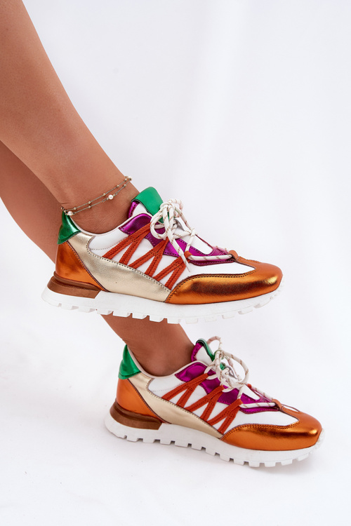 Kožené Polobotky Tenisky Dámské Artiker 56C1737 Multicolor